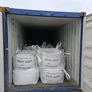 chromite sand AFS45-50 25tons loaded in 20GP container to Korea