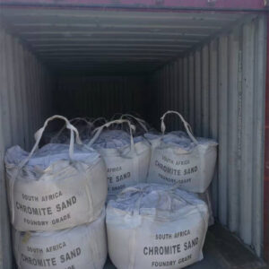 Chromite sand loaded in 20GP container in lianyungang port ready to nagoya port